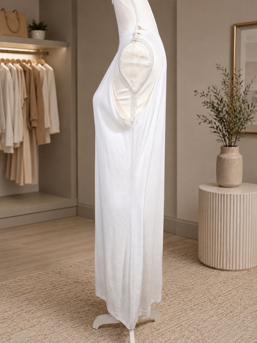 Tommy Bahama White V-Neck Sleeveless Beach Coverup Dress - Picture 4 of 7